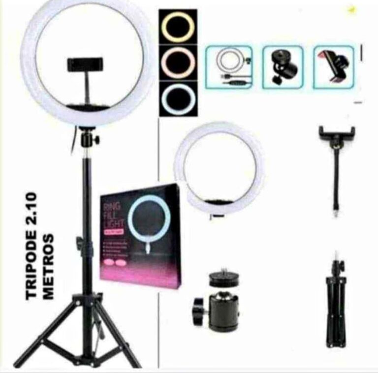 Aro de Luz LED 26 cm con Trípode y Soporte para Celular USB