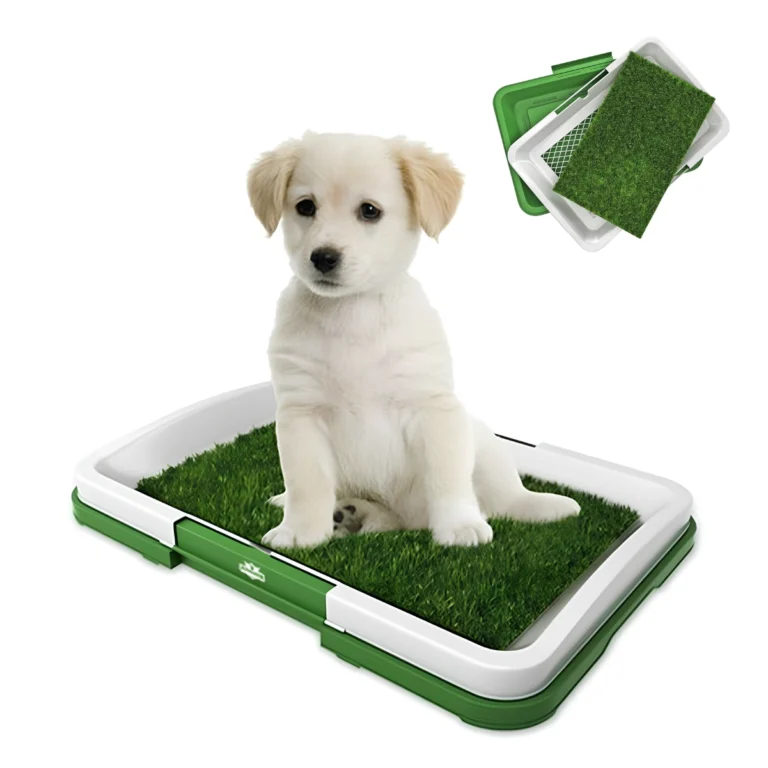 Baño para Mascotas con Pasto Sintético y Sistema de Drenaje de 3 Niveles