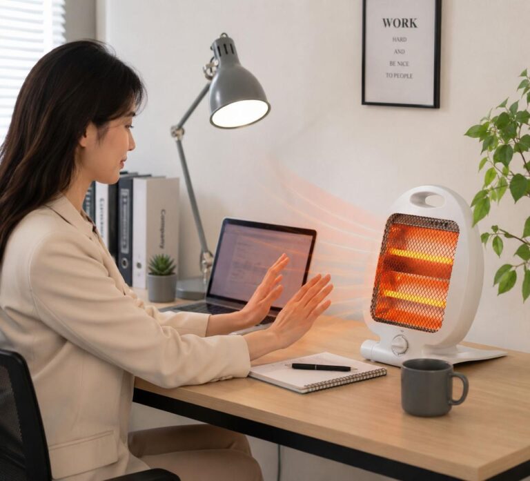 Calefactor Eléctrico Portátil 800W con Tubos de Cuarzo y Protección contra Sobrecalentamiento