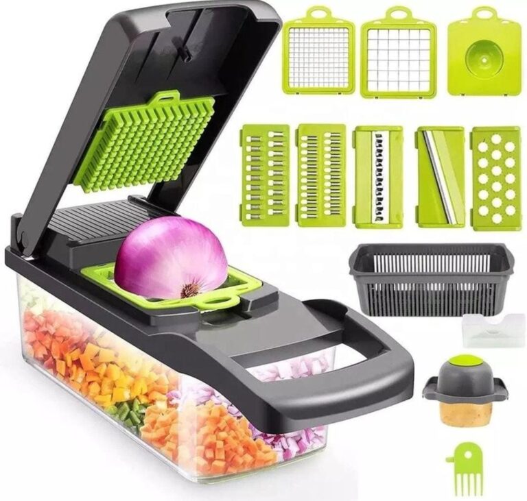 Cortador de Verduras Multifuncional 14 en 1 con Cuchillas de Acero Inoxidable