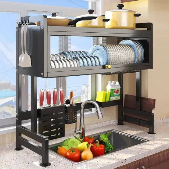 Escurridor de Platos con Tapa Premium 85 cm