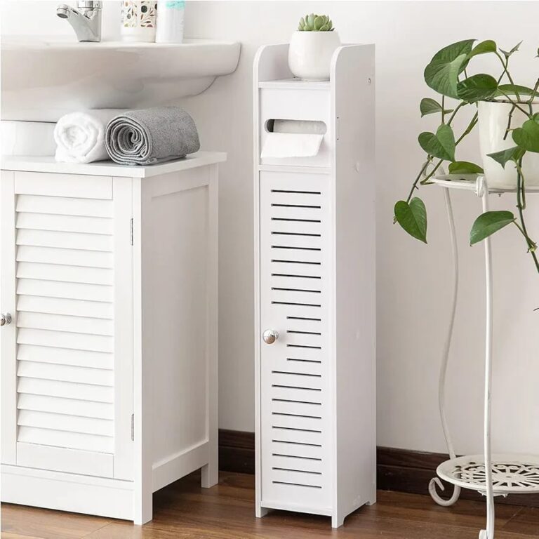 Organizador de Papel Higiénico Blanco para Baño