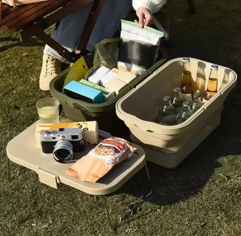 Organizador Plegable con Mesa Incorporada Portátil para Picnic y Camping