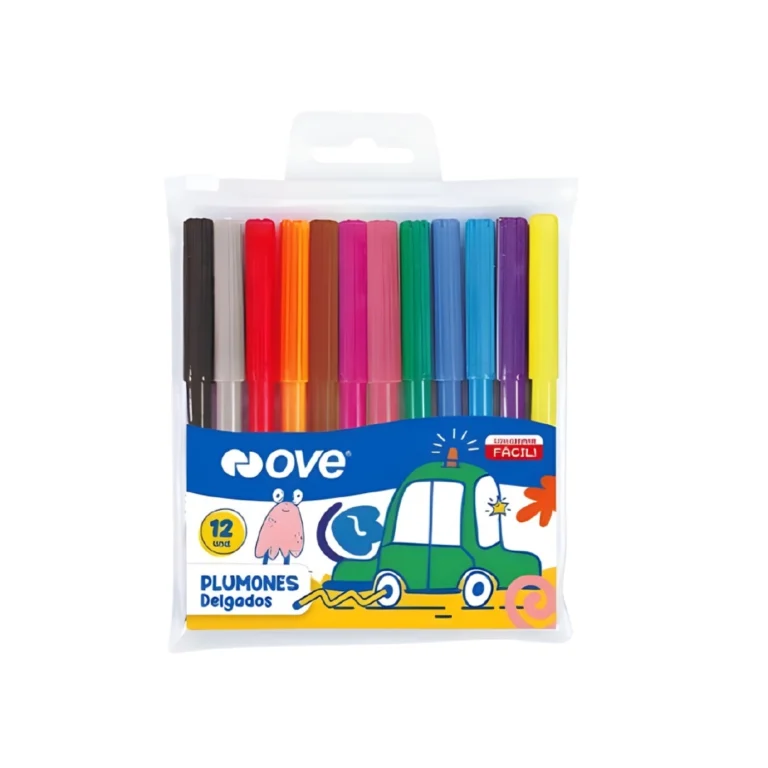 Plumón Delgado Ove 45 Estuche X 12 Und