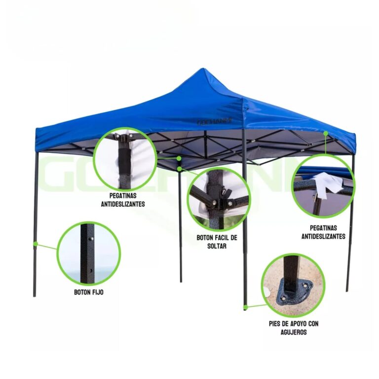 Toldo Plegable Impermeable 3x3 Metros para Eventos y Camping