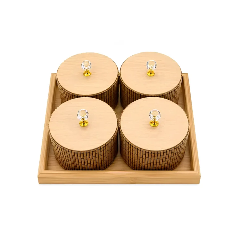 Cajas Organizadoras de Bambú Set de 4 Piezas