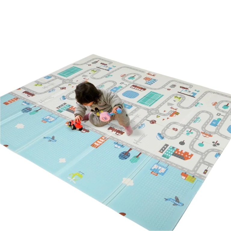 Piso Didáctico Alfombra Plegable Antigolpes para Bebé