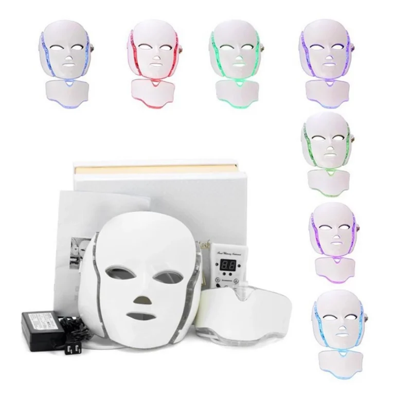 MÁSCARA LED FACIAL 7 COLORES PARA FOTOTERAPIA, CUIDADO DE LA PIEL Y RUTINA SKINCARE
