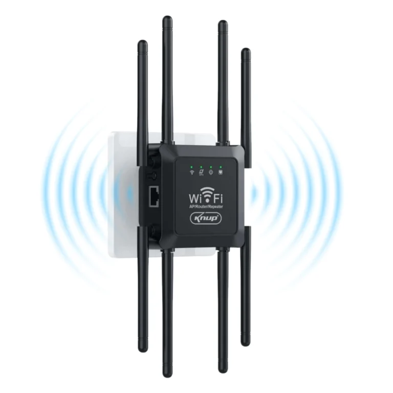 Repetidor WiFi 3 en 1 KNUP KP-3012 2100 Mbps 2.4 GHz y 5 GHz