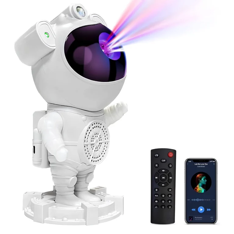 Parlante Astronauta con Proyector de Galaxia y Control Remoto
