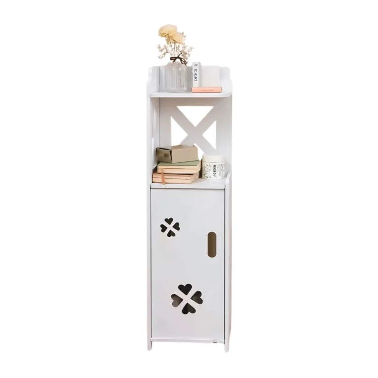 Organizador de Trupán Blanco con Puerta Decorativa 70 cm