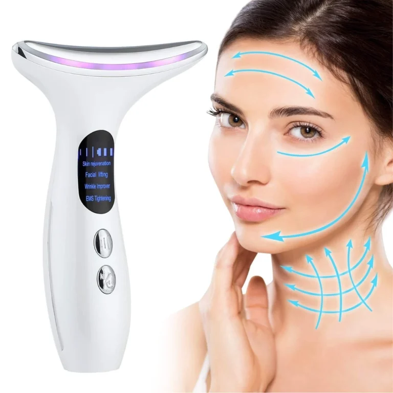 Masajeador Facial 7 Luces LED con Calor EMS y Vibración